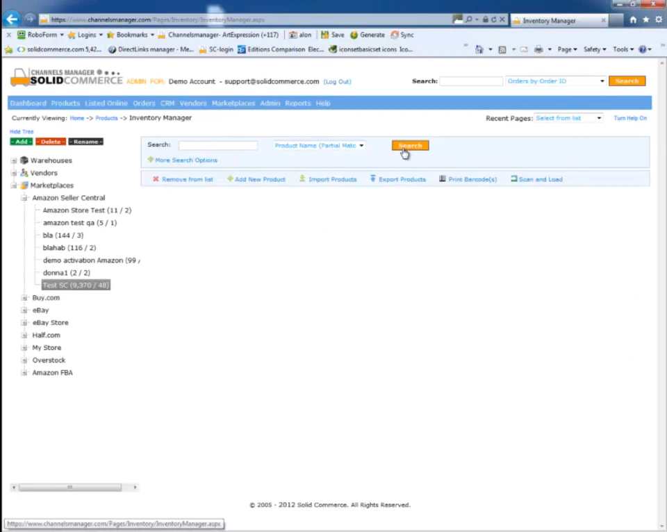 screenshot of Solid Commerce